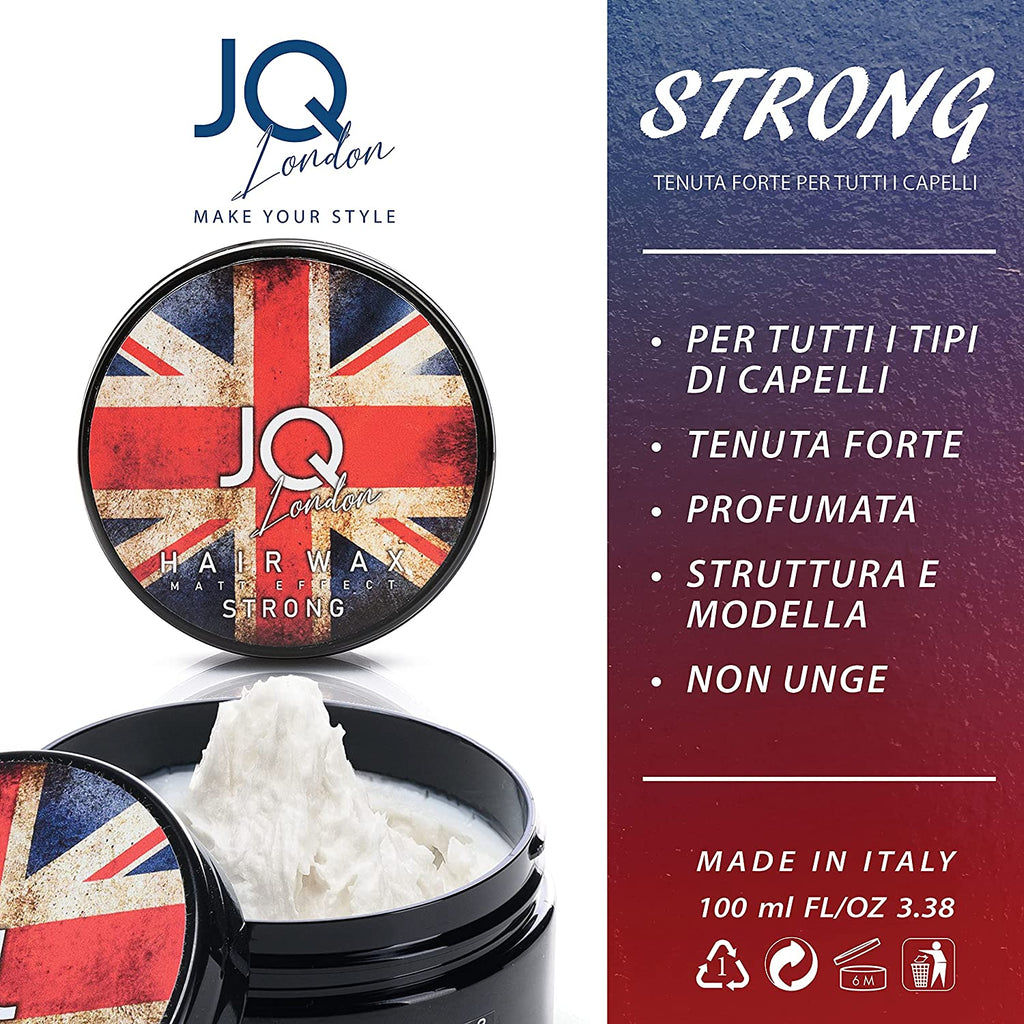 Cera per Capelli Uomo Professionale Made in Italy Tenuta Forte non Unge 100ml